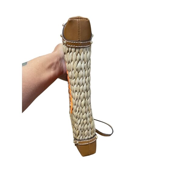 Michael Kors Womens Straw Leather Embroidered Citrus Limited Wristlet SKU 9223 - Picture 7 of 16